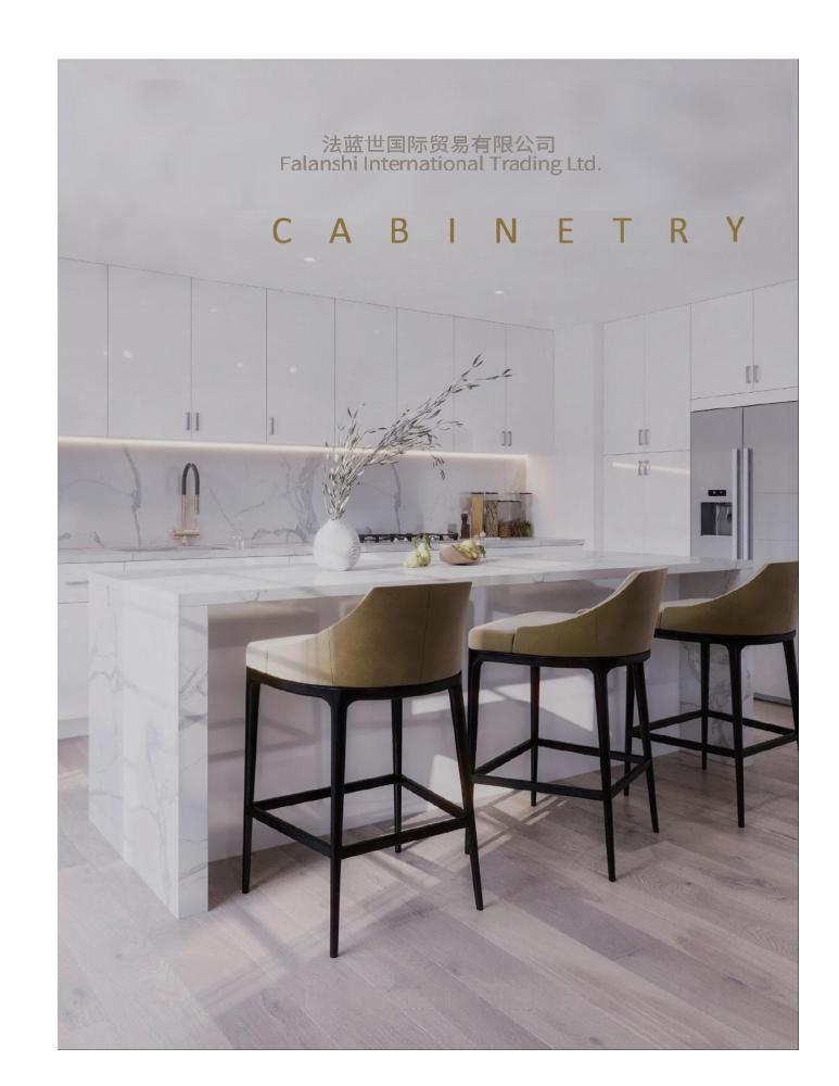 Falanshi International Trading Ltd. cabinetry catalogue cover